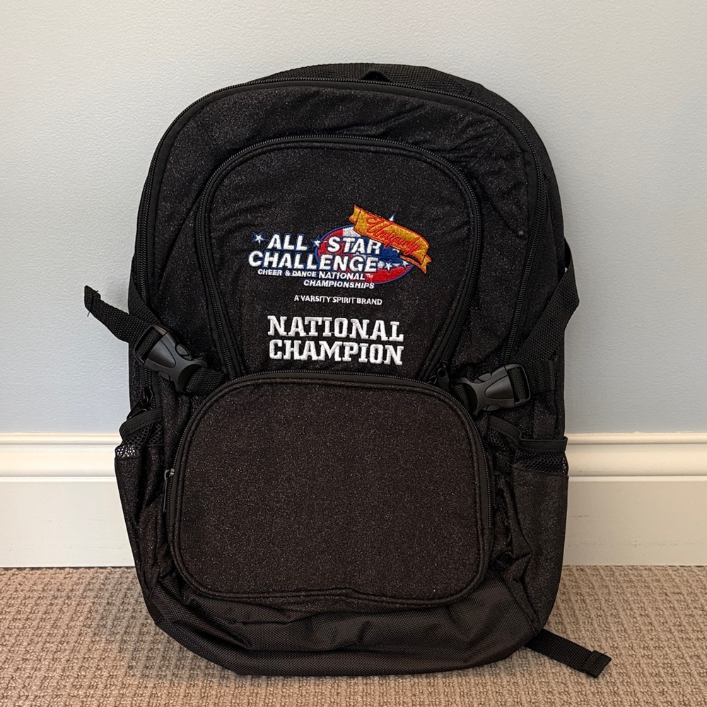 Black Sparkle National Champion Backpack